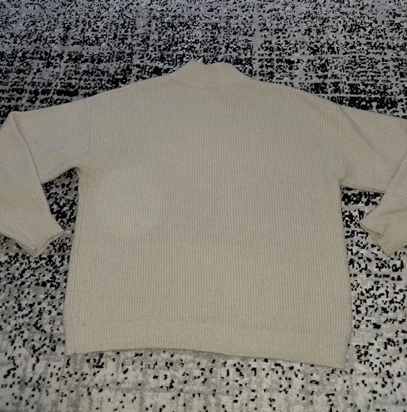 Leith Cream Knit Sweater Small | Old Money Poetcore Winter White - Picture 14 of 14